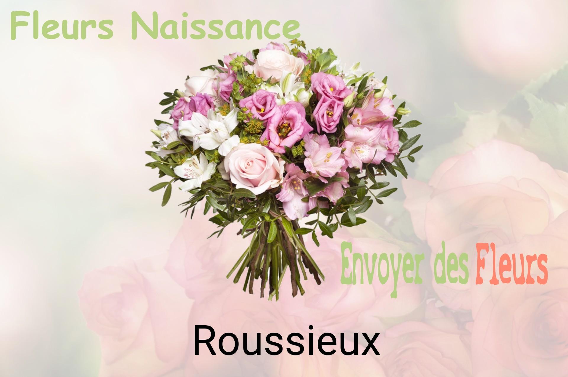 Bouquet de fleurs de naissance livré à Roussieux