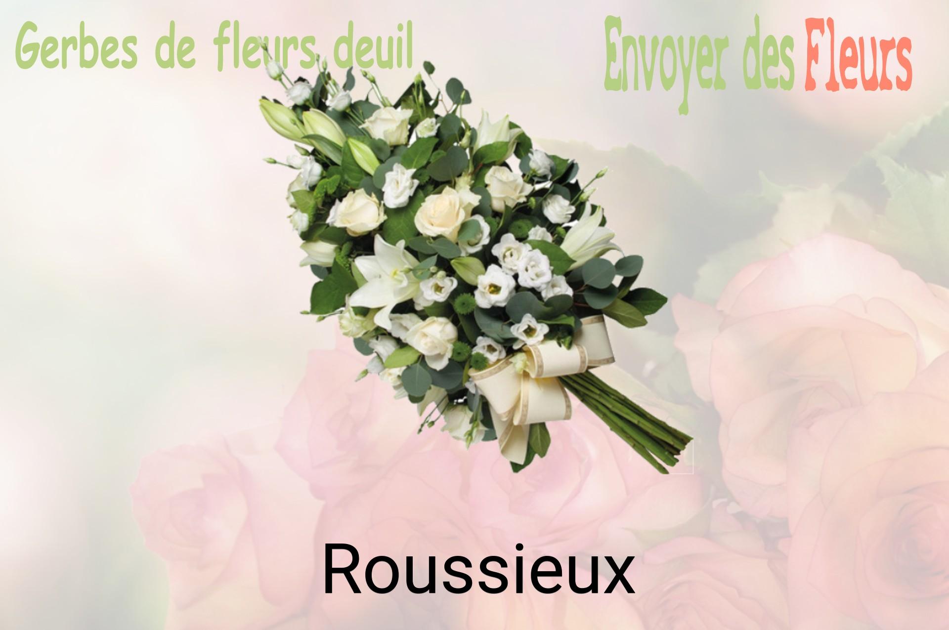 Gerbe de fleurs de deuil livrée à Roussieux